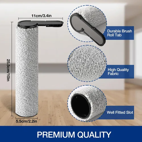 Vista 3 de Rodillos de cepillo F25 y filtro HEPA para aspiradora inalámbrica en seco y húmedo Roborock F25/F25 ACE/F25 ALT/F25 LT/F25 RT/F25 GT, 3 rodillos