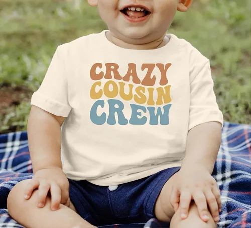 Vista 7 de Camisetas y mamelucos de primos para bebés y jóvenes, trajes familiares divertidos