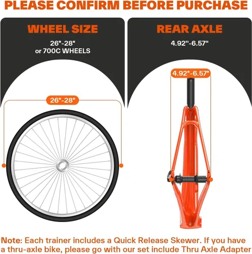 Vista 3 de Sportneer Entrenador de Bicicleta – Soporte magnético estacionario para bicicleta para ruedas de 26-28 pulgadas y 700C – Soporte de entrenador
