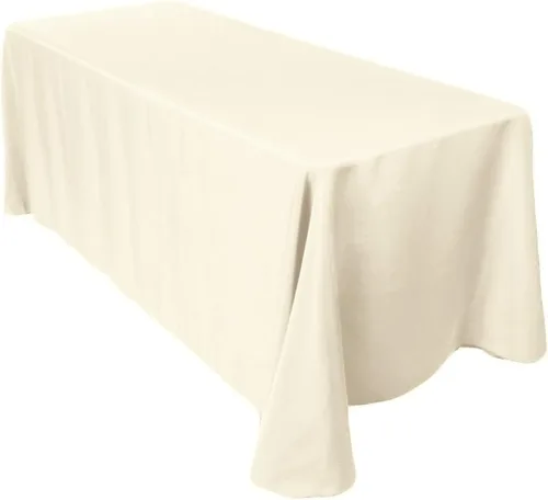Vista 7 de Sparkles Make It Special Mantel rectangular de tela de poliéster de 90 x 132 pulgadas, 5 piezas, para recepción de boda, restaurante, banquete, Negro