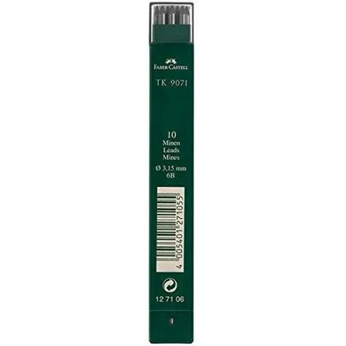 Vista 3 de Recambio de mina Faber-Castell Madera 3 Piezas 6B