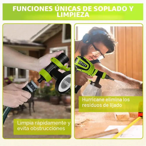 Vista 6 de Pulverizador de pintura de 700 W, pistola eléctrica HVLP de pintura, con 4 boquillas y 3 patrones de limpieza y juntas de soplado, fácil de limpiar