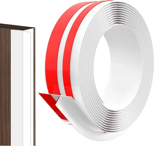 Vista 8 de Sello de silicona para puerta, tira de sellado mejorada 2026 para huecos de ventanas, diseño adhesivo fuerte de doble cara, tira de sellado