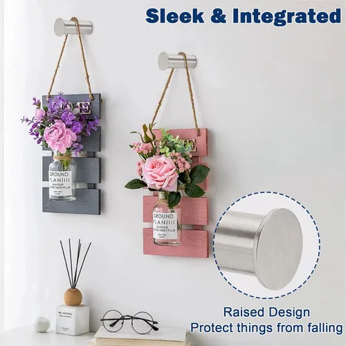 Vista 4 de NearMoon Ganchos para toallas, ganchos para abrigos, modernos ganchos decorativos para colgar sombreros en la pared, pinzas resistentes para colgar