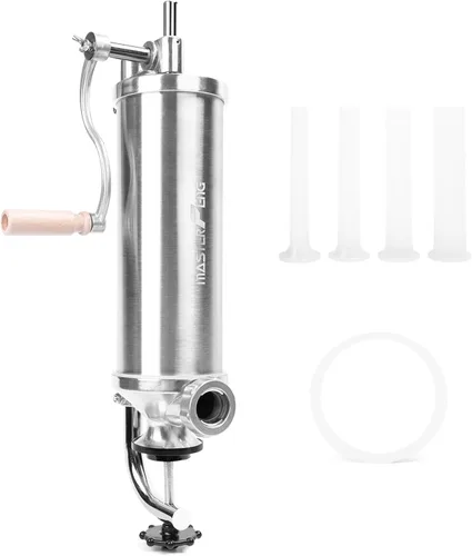 Vista 8 de Máquina de relleno vertical de acero inoxidable de 5 libras con 4 embudos de relleno
