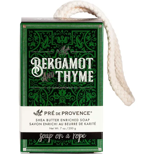 Vista 3 de Pre de Provence Bergamot & Thyme - Colección de fragancias para hombre, jabón en una cuerda, 7.05 oz