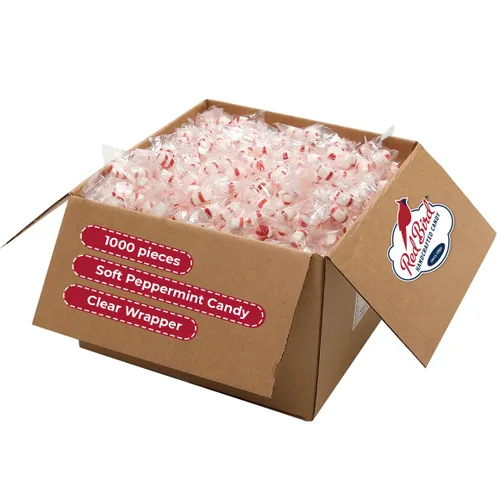 Vista 11 de Red Bird Caramelos de Menta Suave en Bolsitas, Caramelos en Granel Envueltos Individualmente, Envase de Marca, 9 kg