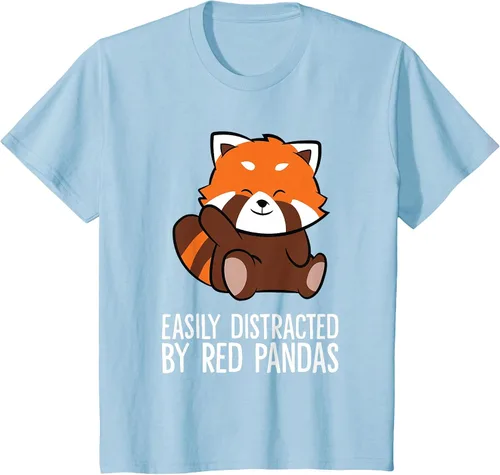 Vista 43 de Red Panda Love Easily Distracted By Red Pandas T-Shirt Asphalt Grey