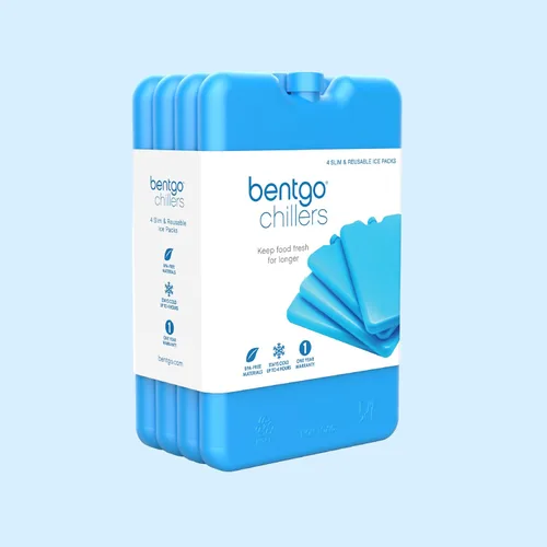 Vista 7 de Bentgo Chillers Ice Packs: diseño delgado y reutilizable de enfriamiento de congelación rápida mantiene la comida fresca en loncheras, bolsas