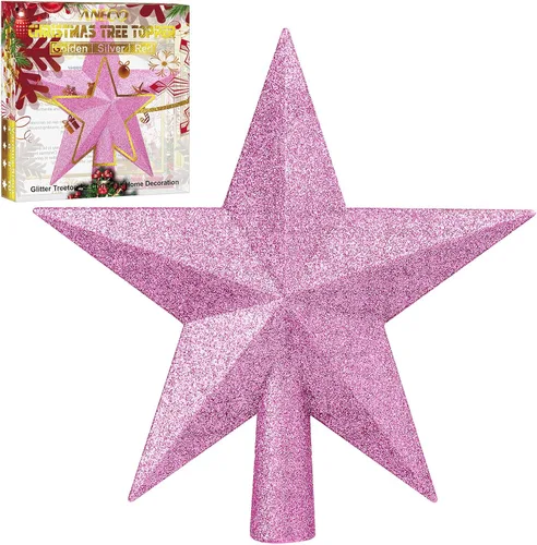 Vista 16 de Aneco Mini adorno para árbol de Navidad con purpurina a prueba de roturas, decoración de árbol de Navidad para adorno de vacaciones o decoración