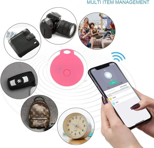 Vista 2 de Paquete de 4 localizadores de llaves inteligentes, dispositivo de seguimiento GPS para niños, mascotas, llavero, cartera, equipaje, etiqueta