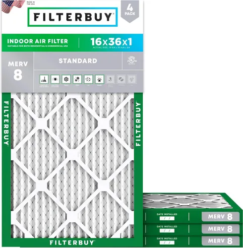Vista 28 de Filterbuy - Filtros de aire de repuesto MERV 8, protección contra el polvo, plisados, para caldera y sistema HVAC, 20 x 25 x 1 pulgadas, paquete
