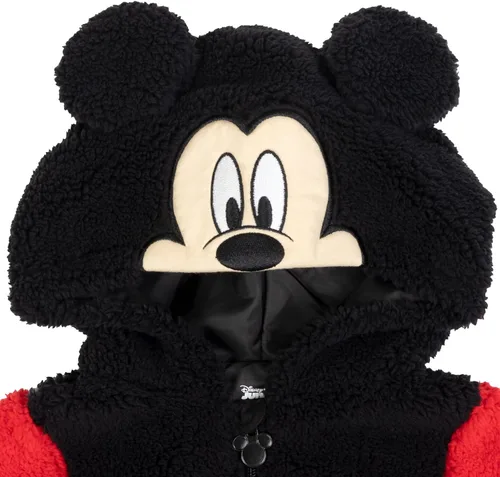 Vista 5 de Disney Mickey Mouse - Sudadera con capucha de sherpa acogedora con cremallera para niños pequeños