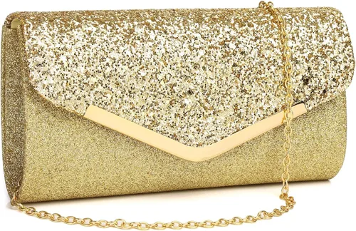 Vista 2 de Bolso de mano brillante para mujer, bolso de noche con cristales de estrás, bolso de noche con purpurina brillante para mujer, boda, fiesta, baile