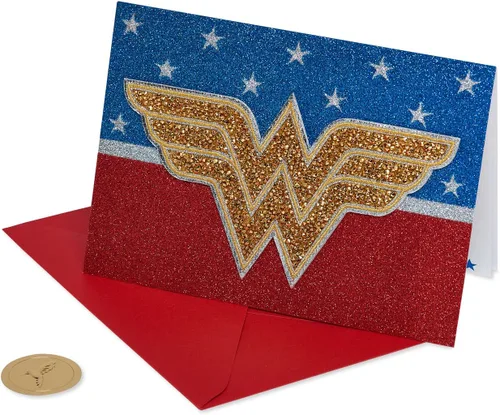 Vista 5 de Papyrus Tarjeta de cumpleaños de Wonder Woman para ella (As Wonderful As You)