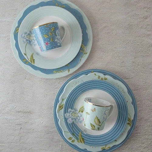 Vista 7 de Laura Ashley Heritage Collectables Heritage - Juego de platos llanos de 10 pulgadas en caja de regalo, 4 platos de cerámica de porcelana, aptos