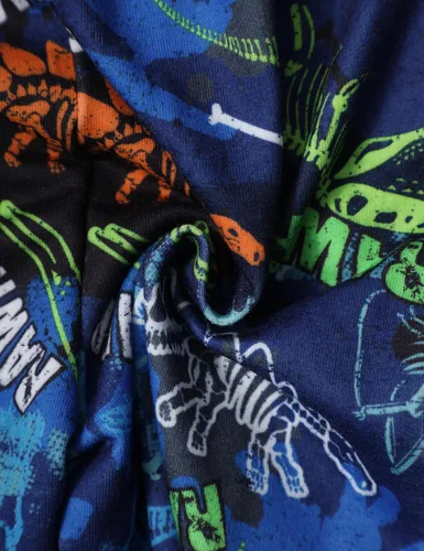 Vista 5 de KANGKANG Conjunto de sudadera de manga larga con estampado de letras para niños pequeños, conjunto de pantalones con estampado de dinosaurio