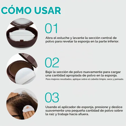 Vista 5 de Red by Kiss Corrector de cabello de cobertura rápida, retoque temporal de raíces, amplia cobertura de canas, ligero e impermeable, infusión