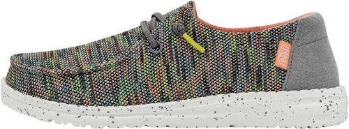 Vista 14 de Hey Dude Wendy Chambray - Zapatos para mujer, mocasines con cordones para mujer, cómodos y ligeros Aurora Blanco 2