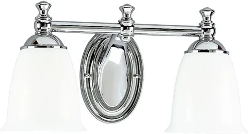 Vista 4 de Progress Lighting P3028-15 Victorian Bath & Vanity, 16-5/8 pulgadas de ancho x 8-1/2 pulgadas de alto, cromo