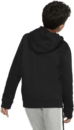 Vista 4 de Sudadera Nike NSW Club con capucha para niño, con cremallera, Negro, XL