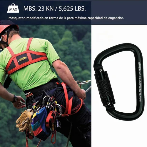 Vista 6 de Fusion Climb Swift Lock - Mosquetón de aluminio con bloqueo automático, ligero y fuerte para trabajadores de gran altitud, hamacas, accesorios