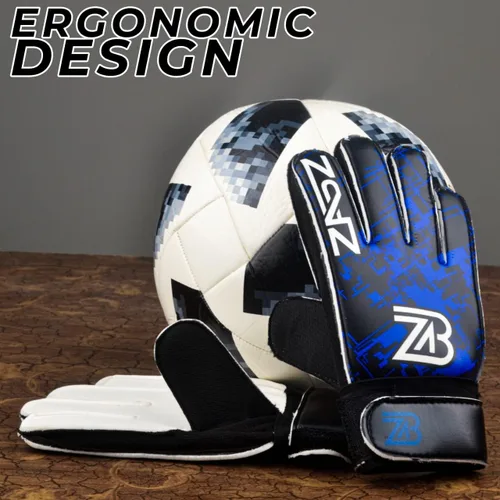 Vista 3 de ZABZ Guantes de portero para jóvenes, guantes de fútbol para niños, guantes de fútbol para niños, con agarre extra, protección de palma y muñeca