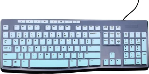 Vista 13 de Funda de teclado ultradelgada de silicona para PC de escritorio compatible con teclado inalámbrico Logitech MK295 MK275 MK270, teclado Logitech K200