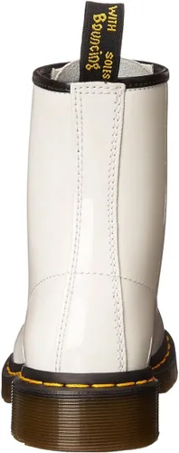 Vista 5 de Dr. Martens 1460 - Botas de combate de cuero patentado, color negro, 6 M EE.UU 4 RU, Blanco, 6