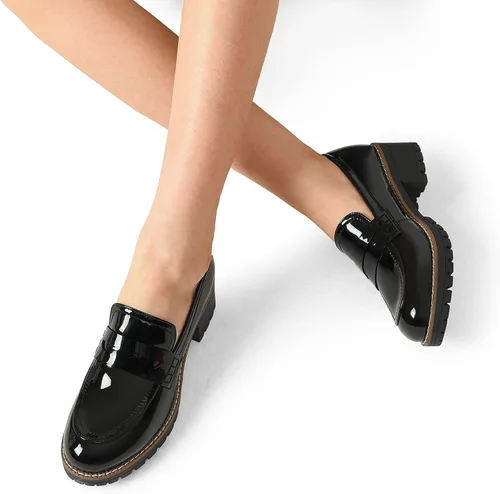 Vista 7 de DREAM PAIRS Womens Loafers, Slip On Platform Chunky Penny Heeled Loafers for Women Dressy and Work, Womens Business Casual Shoes