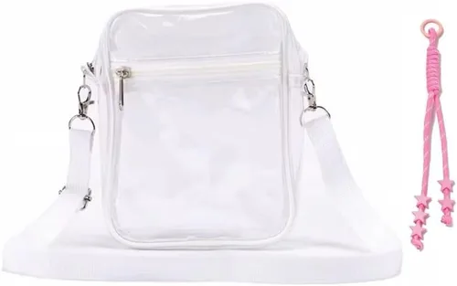 Vista 7 de rightlee Bolso cruzado transparente – Bolso transparente aprobado por estadios y bolsa de mensajero para conciertos, deportes, viajes