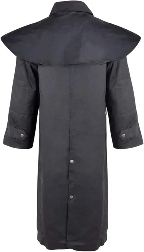 Vista 6 de Chaqueta negra de The OILSKIN DROVER DUSTER WESTERN AUSTRALIAN EXTERIOR RESISTENTE RESISTENTE CALIENTE