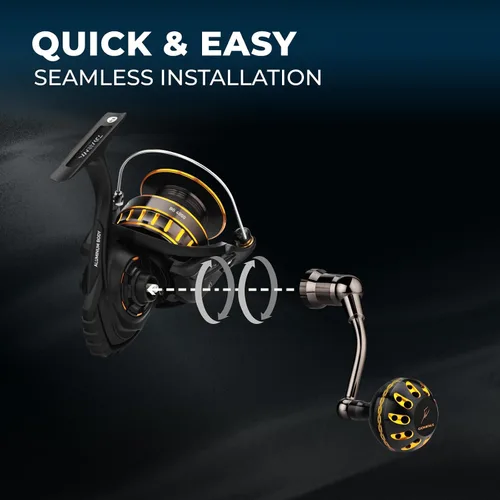 Vista 6 de GOMEXUS Power Handle for Daiwa BG 1500-8000 (Choose Option for Different Size)【Notice】 Not for BG SW. Please do not Adapt to Other reels to Avoid