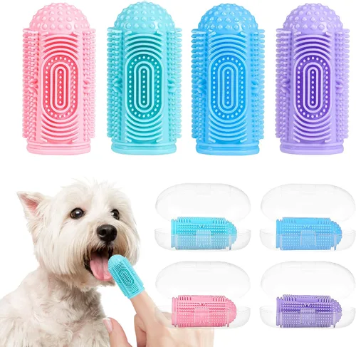 Vista 7 de Paquete de 8 cepillos de dientes para perros, kit de cepillado de dientes para perros, cepillo de dientes para limpieza de dientes y cuidado dental