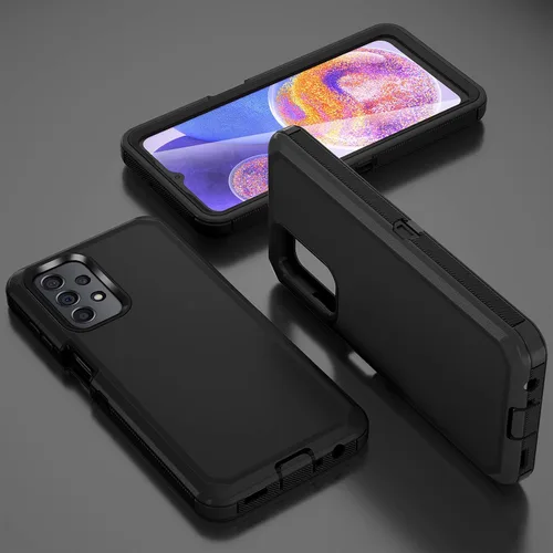 Vista 6 de Jiunai Funda para Samsung A23, a prueba de golpes, antipolvo, resistente, resistente, de doble capa, borde elevado, funda protectora al aire libre