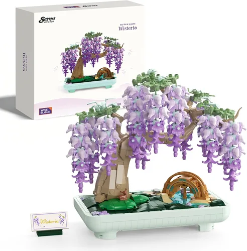 Vista 10 de Wise Block - Juego de construcción de árbol bonsái de flor de cerezo