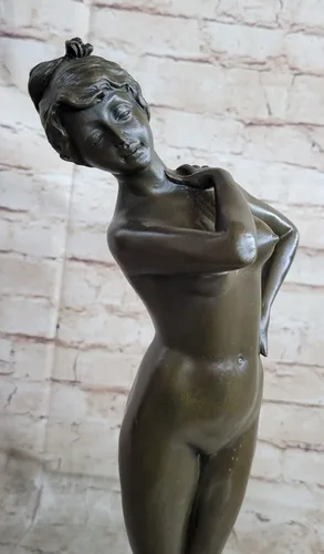 Vista 5 de EUROPEAN BRONZE Handcrafted Bronze Sculpture Sale Art Patoue Jean Artist French by Woman Nude Brilliance Hot Cast Handmade Art Noveau