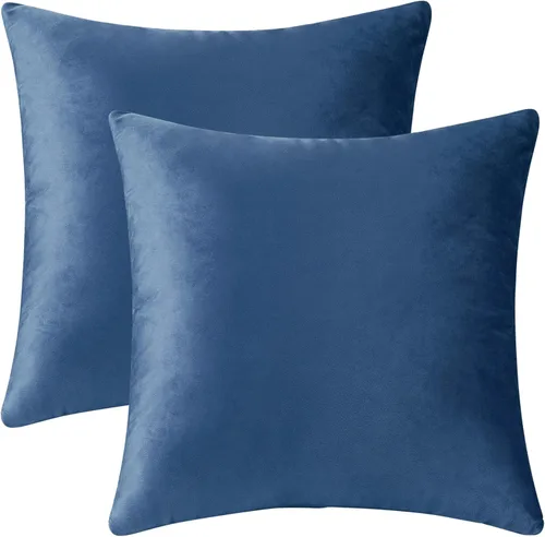 Vista 17 de uxcell Paquete de 2 fundas de almohada decorativas de terciopelo, fundas de almohada sólidas modernas para sofá o hogar, 16 x 16 pulgadas
