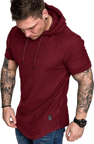 Vista 26 de Lexiart Sudadera deportiva con capucha para hombre, color liso, forro polar