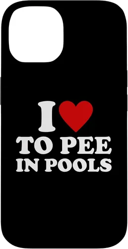 Vista 4 de iPhone 13 I Love To Pee In Pools I Heart To Pee In Pool Case