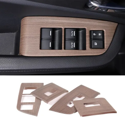 Vista 11 de Cubierta del panel del interruptor de elevación de ventana para Honda Pilot 2016-2022, accesorios para controlador de ventana, marco de puerta