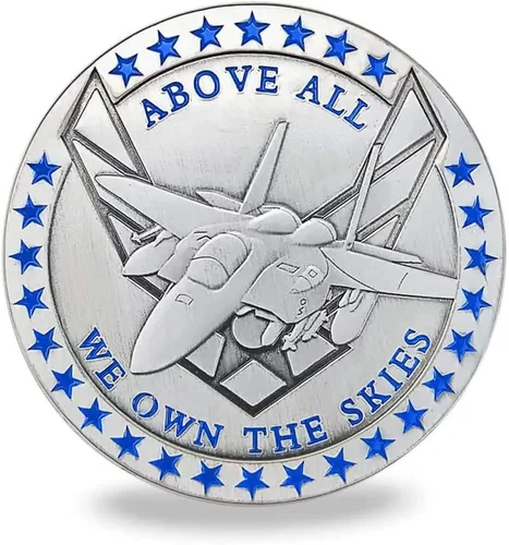 Vista 5 de Aomcisi Moneda de desafío de la Fuerza Aérea de los Estados Unidos - Moneda de oración de las Fu
