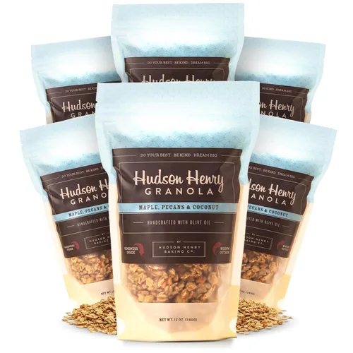 Vista 9 de Hudson Henry Granola, arce, pecana y coco, paquete de 12 onzas, paquete de 3, proyecto verificado sin OMG