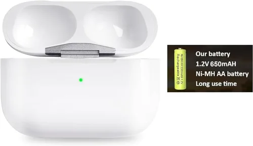 Vista 3 de Funda de carga de repuesto compatible con AirPod Pro de 2ª generación, Air pod Pro 2 con botón de sincronización de emparejamiento Bluetooth