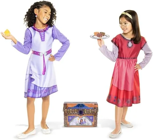 Vista 2 de Disney's Wish Asha & Dahlia - Baúl de vestir, juego de rol de mejores amigos, se adapta a tallas 4-6X Exclusivo de Tienda