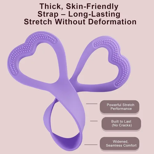 Vista 4 de Bandas de resistencia, banda de resistencia figura 8, paquete de 4 bandas de ejercicio sin látex para gimnasio en casa, entrenamiento de fuerza