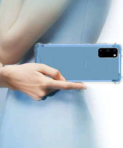 Vista 9 de KIOMY Funda transparente para Samsung Galaxy S20 Plus 5G Hybrid Hard PC Back con TPU suave parachoques [protección contra caídas de grado militar] a