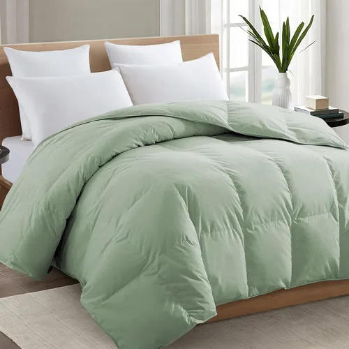 Vista 17 de TEXARTIST Edredón Premium de la serie 2100 tamaño King para todas las estaciones, transpirable, color beige, suave, fibra en espiral 4D, inserto