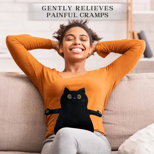 Vista 3 de 2 almohadillas térmicas grandes para microondas para aliviar el dolor de calambres, compresas de calor menstruales húmedas para microondas, compresa