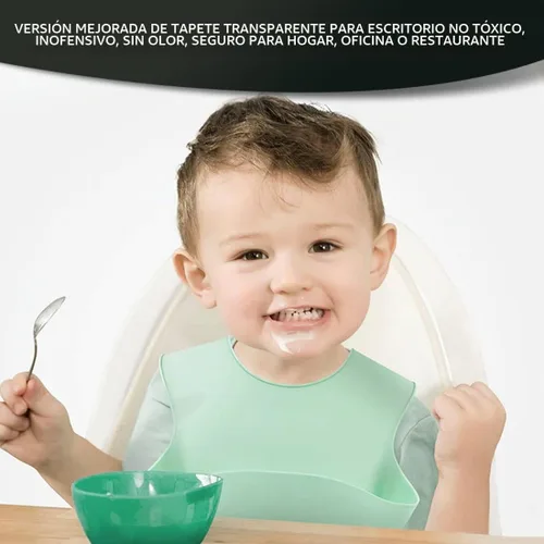 Vista 3 de Protección de mesa de PVC transparente de varios tamaños para mesa de comedor pequeña, resistente al calor, impermeable, tapete de computadora